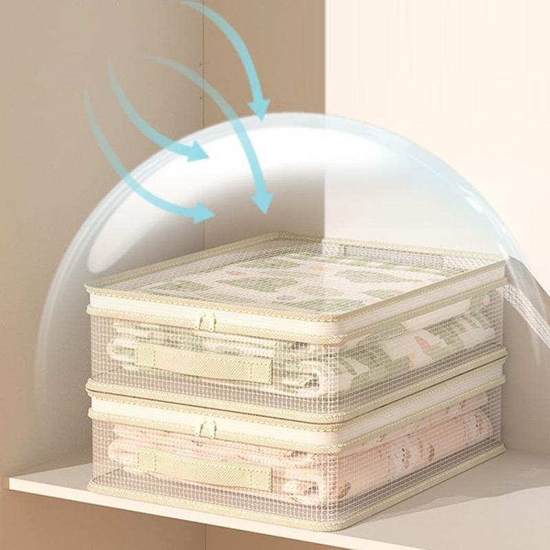 Набор из четырех сумок для хранения домашнего постельного белья и пододеяльников, очень толстые, защищенные от плесени и пыли....