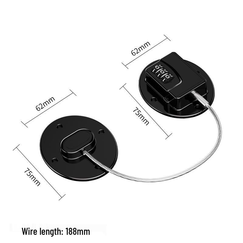 Многофункциональный замок без сверления, безопасный для детей: Для окон, холодильников, ящиков, шкафов, туалетов