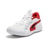 Puma Баскетбольные кроссовки унисекс Court Rider 1.0 с круглым носком, на шнуровке, низкие, бело-красные 379013-04