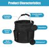 Clyfanesy Bucket Tool Bag, Tool Storage Case, Foldable, Large Capacity, Tool Bucket with Multifunctional Pockets, Garden Tool Storage, Yard Work Tool
