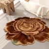 Коврик для пола большого размера, нескользящий, плюшевый ковер с цветочным рисунком и 3D визуальным эффектом, легкий в уходе, коврик для пола, декор для гостиной, ванной комнаты, кухни