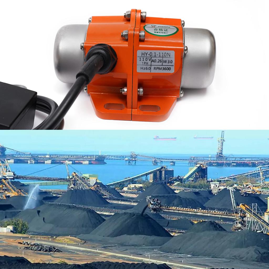 Bymaocar 30w Low Noise Vibration Motors Aluminum Alloy Shaker Motor Ac110v 3600rpm with O-ring Seal On the Edge Fit Construction