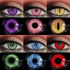 2 шт. Косплей Цветные контактные линзы Аниме контактные линзы Синие линзы для глаз Ежегодный безумный макияж на Хэллоуин Красочные линзы