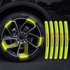 Car Wheel Hub Reflective Stickers Tire Rim Luminous Car Styling For Sauer CUB CEED Cerato Forte K8 K900 Optima Picanto RIO VG Ray EV Venga