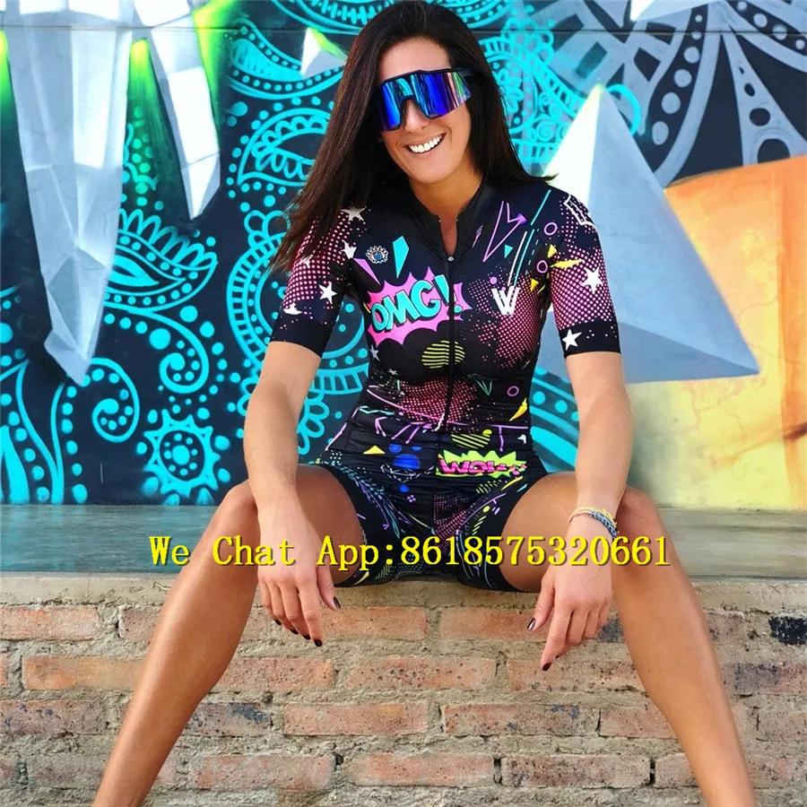 2025 Женский триатлонный велокомбинезон Летний короткий рукав Купальный костюм Индивидуальная одежда для велоспорта Комбинезон Ropa Ciclismo