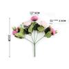 30cm Rose Pink Silk Bouquet Peony Artificial Flowers 5 Big Heads 4 Small Bud Bride Wedding Home Decoration Fake Flowers Faux