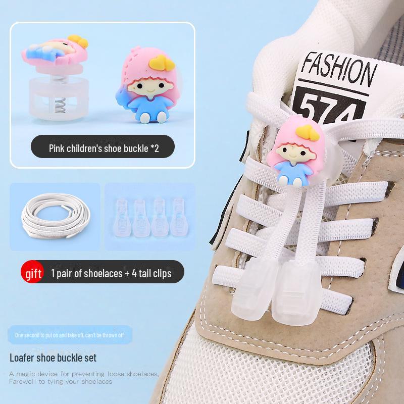 Детская пряжка для обуви без завязок с рисунком из мультфильма - декоративная застежка-пружинка