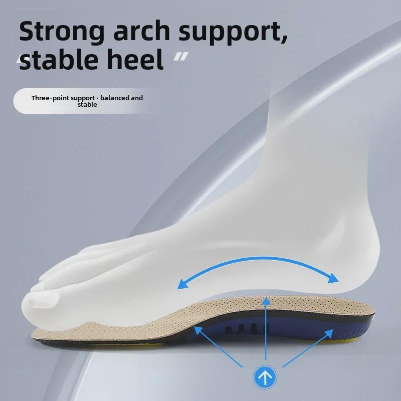 Высокоэластичная спортивная стелька из коровьей кожи: Амортизация, воздухопроницаемость, дезодорирование, поддержка свода стопы, амортизация для бега и баскетбола