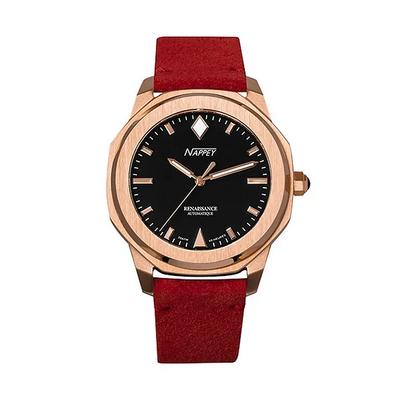 Часы унисекс Renaissance Steel And Black Suede Automatic NY41-BD1M-3B6A 200M