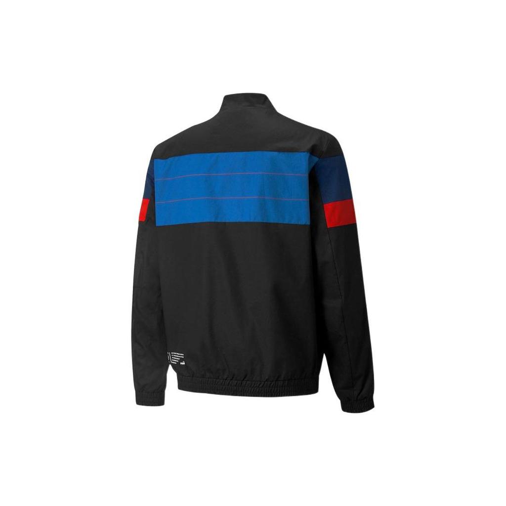 Puma BMW Motorsport Series Colorblock Woven Stand Collar Track Jacket Men Jackets Black 533324-01