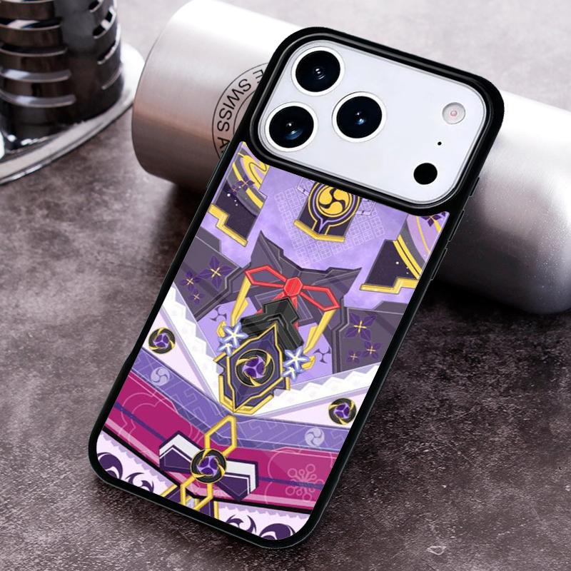 Чехол для телефона Raiden Shogun Baal Genshin Impact для iPhone 17 16 15 Pro Max Air 14 13 12 11 Plus Ударопрочный Capa Cover