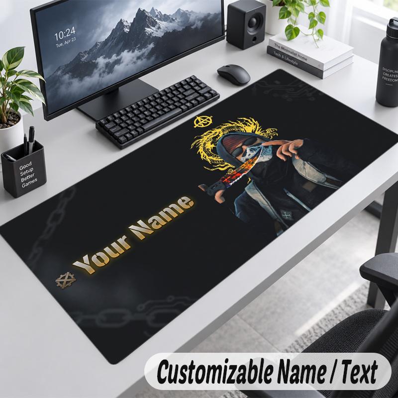 Counter-Strike Personalized Large Mouse Pad Custom Name Text Extended Desk Mat Gaming Mousepad