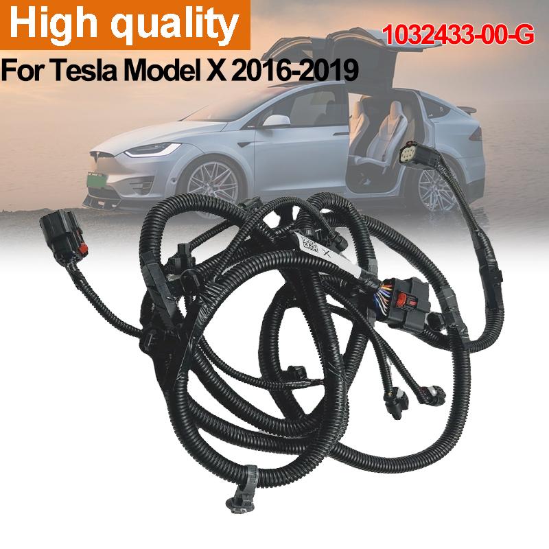 For Tesla Model X 2016- Front Bumper Pdc Parking Wiring Harness Reversing Radar Electric Eye Wiring Assembly 1032433-00-G