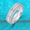 18-каратное белое золото с покрытием из муассанита для женщин, свадебные обручальные кольца, кольца вечности, стерлинговое серебро 925 пробы, ювелирные изделия