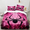 3PCS Spider Bedding Set Printed Duvet Cover Closure Includes 1 Duvet Cover & 2 Pillowcases for All Seasons Bedroom Decor