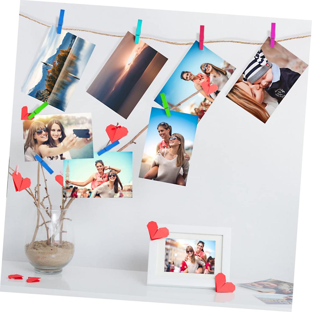 NUOLUX Милые Деревянные 100 Прищепок для Мини Фиксированных Деревянных Фото Деревянные Прищепки Прищепки, Штук, Поделки, Мульти, Прищепки, Деревянные,