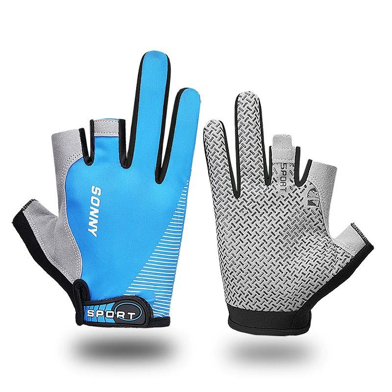 Унисекс Велосипедные и Рыболовные Силиконовые Перчатки без Пальцев – Нескользящие, Совместимые с Сенсорным Экраном, Защита от Солнца