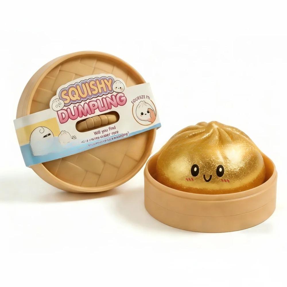 Гигантские Сквиши Пышка-пельмень Игрушка, Медленно Поднимающийся Блестящий Пельмень Мячик-антистресс, Игрушка-фиджет для снятия стресса для дома, офиса, путешествий