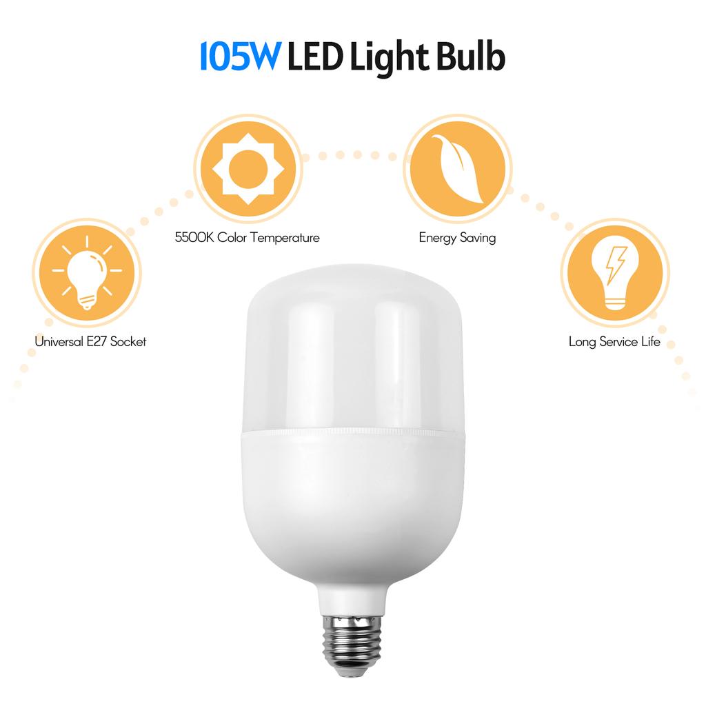 CAMNOON Studio Photography Light Kit Softbox Lighting Set with 105W LED Light * 2 + 50x70cm Softbox