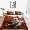 Роскошный новый комплект пододеяльников с 3D принтом волка для девочек и мужчин, для взрослых, двойной, двойной, дышащий комплект постельного белья