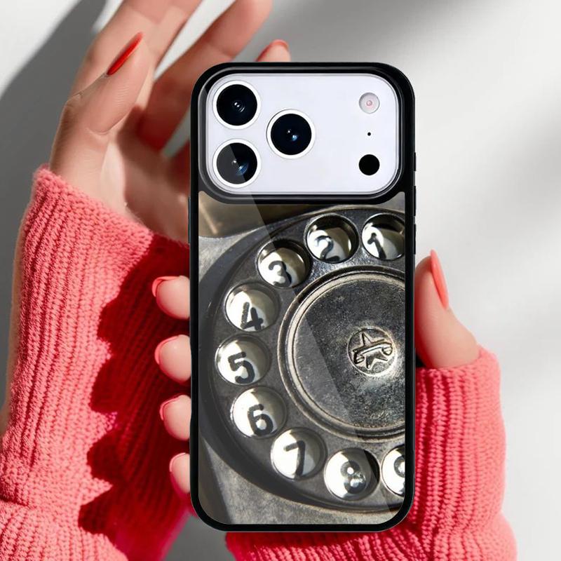 Retro rotary dial telephone Phone Case for iPhone 17 Air 16e 15 14 13 Pro Max Back Cover for 12 11 Pro Coque