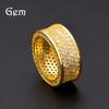 Трендовое хип-хоп кольцо мужское из 18-каратного золота, инкрустированное бриллиантами, нишевое дизайнерское кольцо Guochao