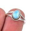 Natural Republic Larimar Gemstone Handmade 925 Sterling Silver Ring S.5.5 q8O68