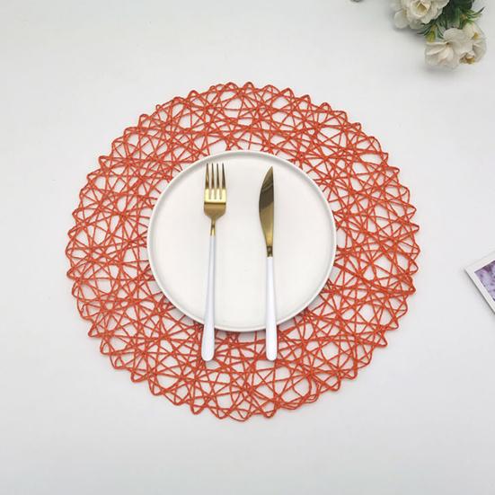 Настольный коврик, экологически чистый для дома, круглый, нескользящий, теплоизоляционный, круглый, подстаканник, стильный, противоскользящий, плотный тканый.