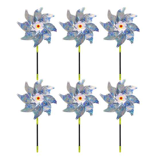 Светоотражающие вертушки с колышками, отпугивающие птиц, ветряные вертушки, отпугивающие птиц и животных, разноцветные блестящие вертушки для сада, двора, газона, крыльца