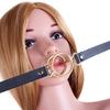 Золотой металлический двойной кляп для рта для взрослых