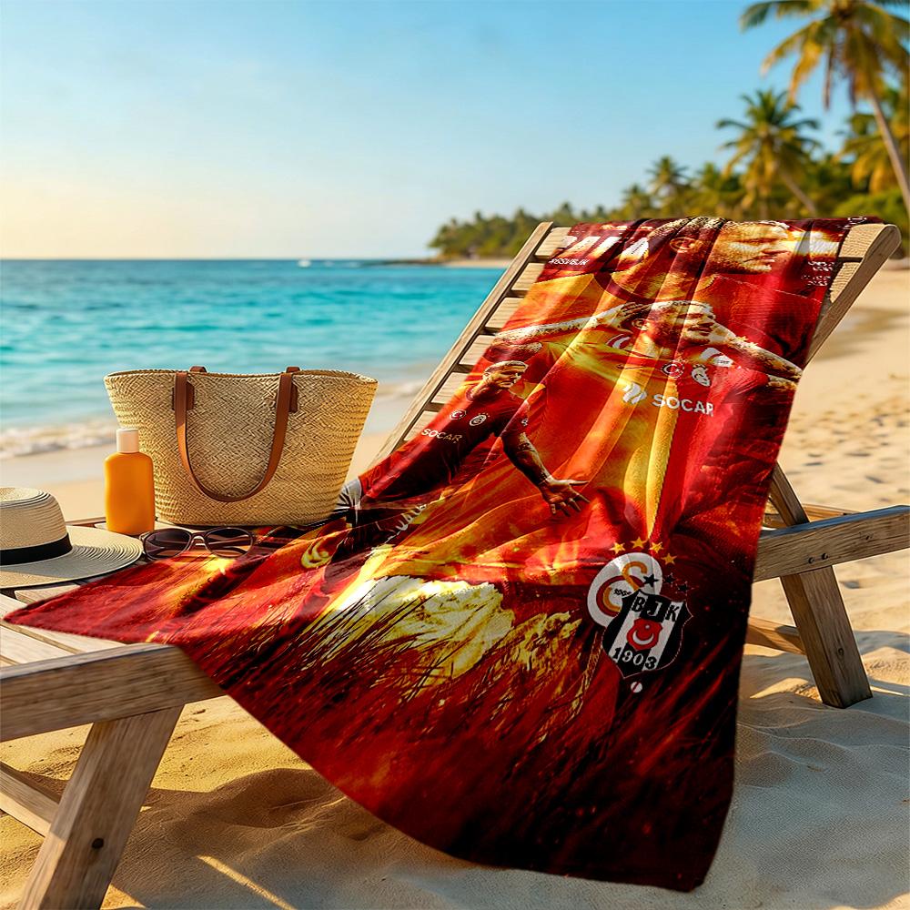 Galatasaray Beach Towel Super Soft & Absorbent Comfortable Lightweight Suitable for Swimming, Gym, Camping, Yoga Vacation