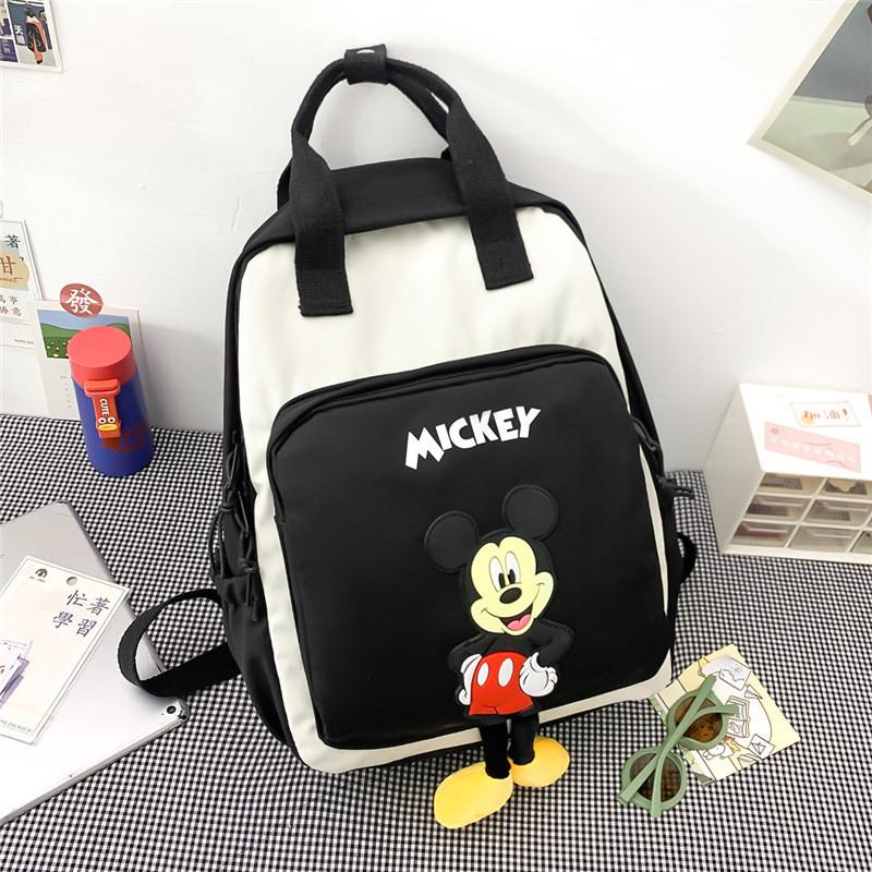 Disney Mickey Design Color Blocked Children Backpack For Kindergarten And Elementary Kids
