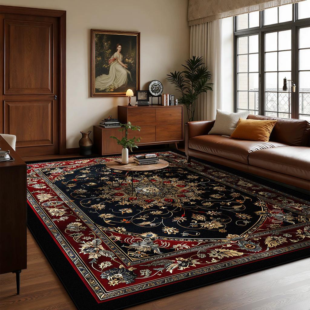 Персидские Роскошные Большие Ковры для Гостиной Богемный Декор Дом Зона Дивана Легко Чистящийся Ковер Спальня Гардеробная Нескользящий Напольный Коврик
