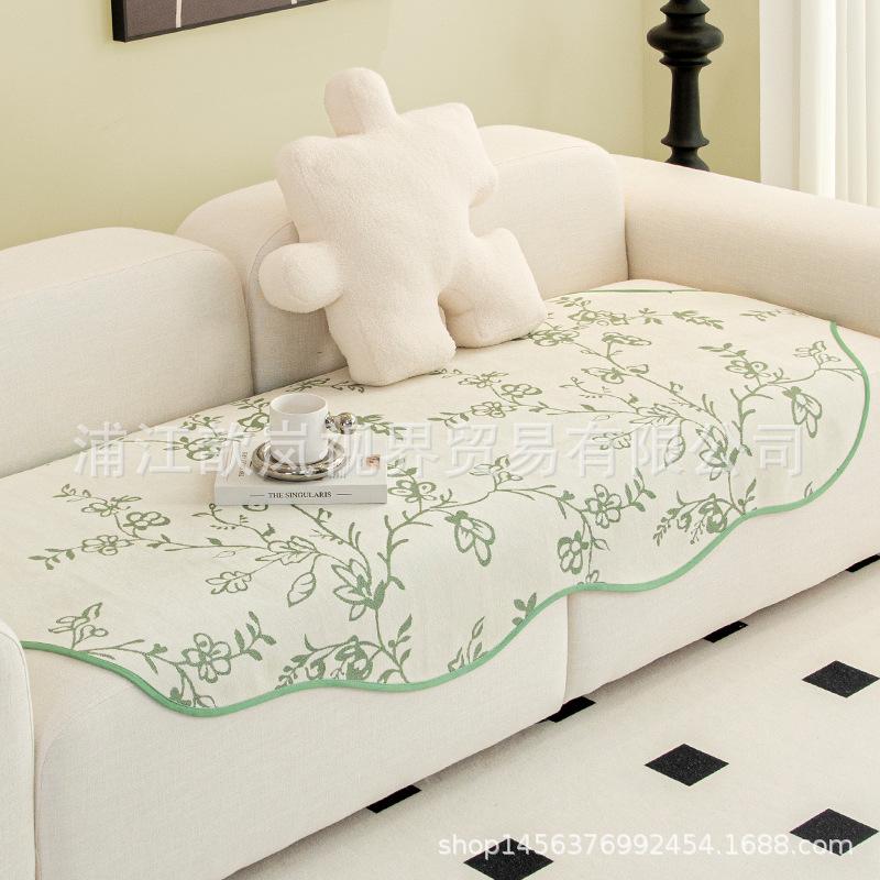 Irregular Special-Shaped Sofa Cushion, Thickened Non-Slip Seat Cushion In Autumn And Winter, American Living Room Leather Sofa Cover, Cloth Towel