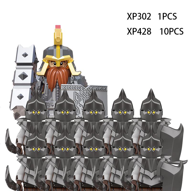 Medieval Elf Rohan Soldiers Guard Army Lotr Action Figures Mini Bricks Doll Assemble Building Blocks DIY Toys for Kid Gifts