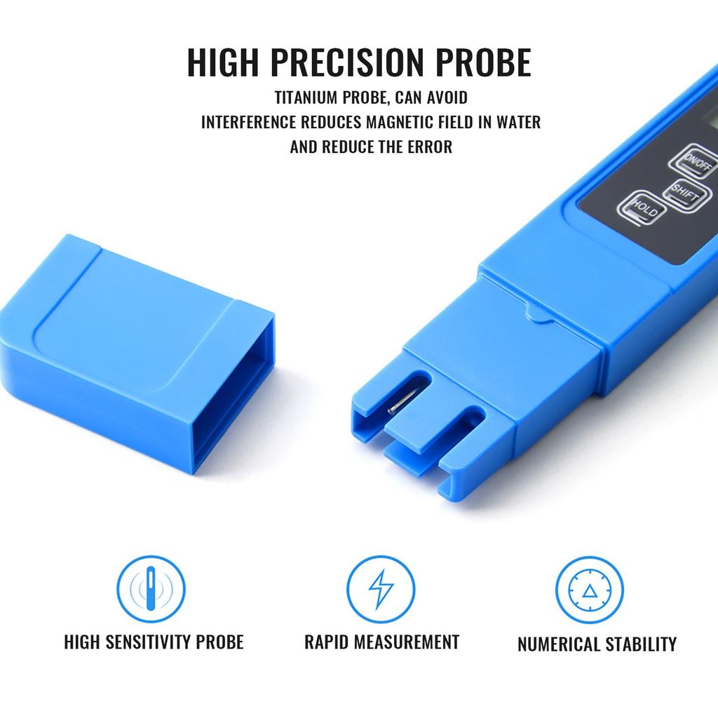 Синий портативный тестер качества воды «три в одном» для измерения проводимости