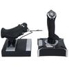 Flight Simulator Joystick and Throttle with Vibration | 4 Axis, 16 Keys, POV, Plug & Play, Suction Cup Base for Stability