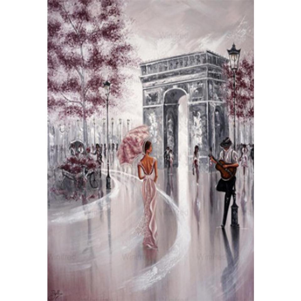 5D Красота Искусство DIY Пейзаж Алмазная картина Набор для вышивки крестом Полный круглый Алмазная вышивка Мозаика Декоративная живопись