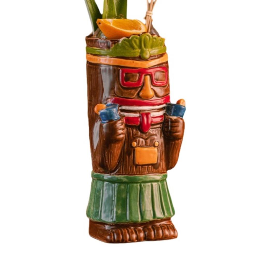 Ethnic Style Ceramic Tiki Mug Funny Beer Beverage Cup Creative Beach Theme Mug  Camp