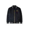 Jumpman Logo Embroidered Baseball Collar Warm Zip Jacket Kids Jackets Black JD2212006GS002