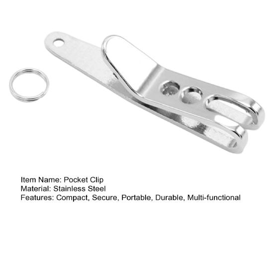 Подвесной зажим для карманной сумки с брелоком из нержавеющей стали, зажим для крепления на пояс, многоцелевые пряжки для ключей для EDC снаряжения, ножей, ключей, тактического снаряжения