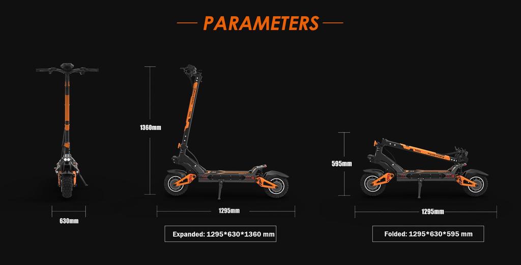 Kukirin G3 Pro Electric Scooter 1200W*2 Motor 52V23.4Ah Battery 65km/h Max Speed 80km Max Range