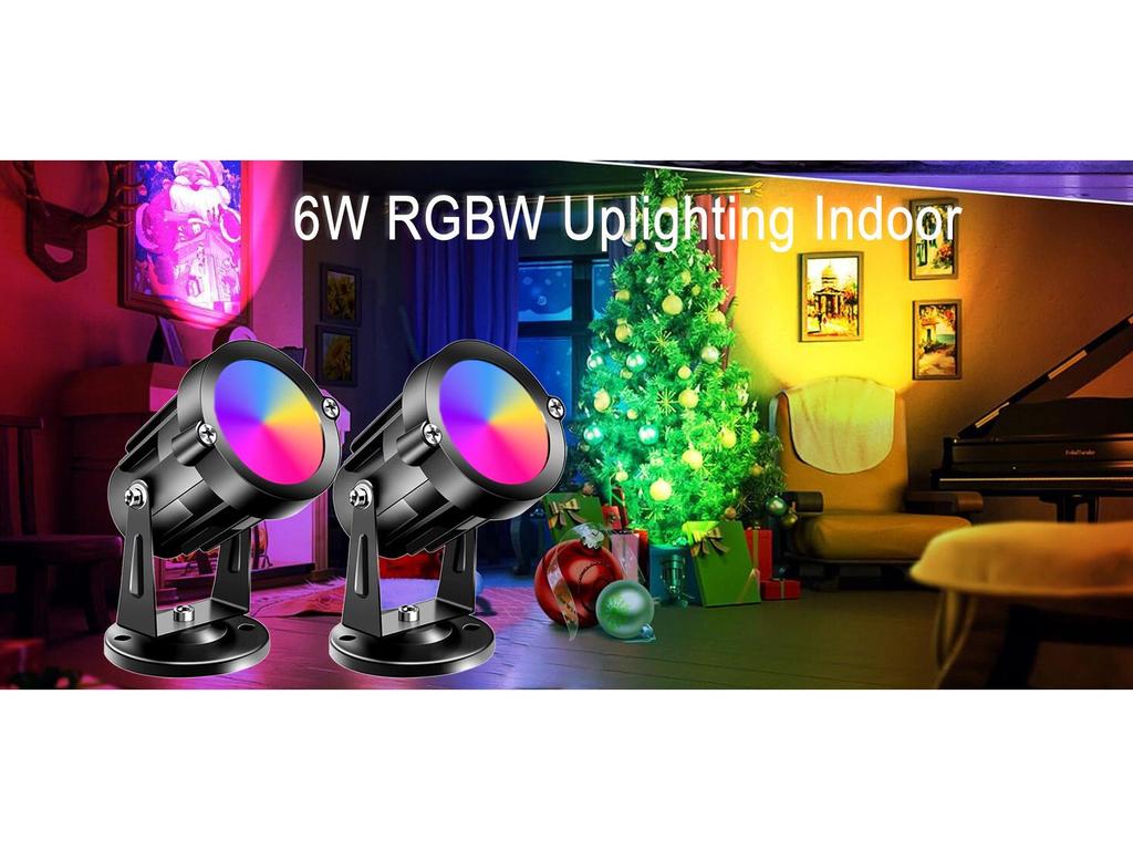 Газонный светильник RGBW: Управляемый пультом штекерный светильник для дворика, ландшафтной подсветки и настенной подсветки.