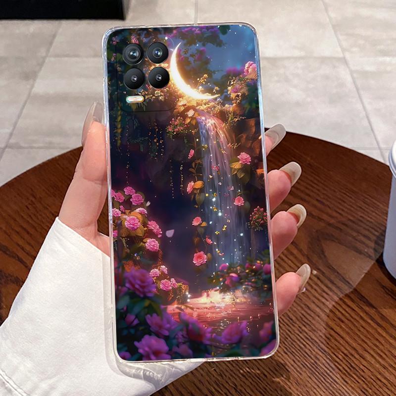 Чехол для Realme 8 Pro Narzo 30 5G Прозрачный Чехол Роскошный Милый Сердце Кролик Забавный Мягкий ТПУ Силикон Чехол для Телефона Для OPPO K9X Чехол