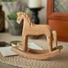 Деревянная фигурка лошадки-качалки, винтажная маленькая скульптура лошади, настольное украшение для свадеб, детских праздников, вечеринок, домашнего декора