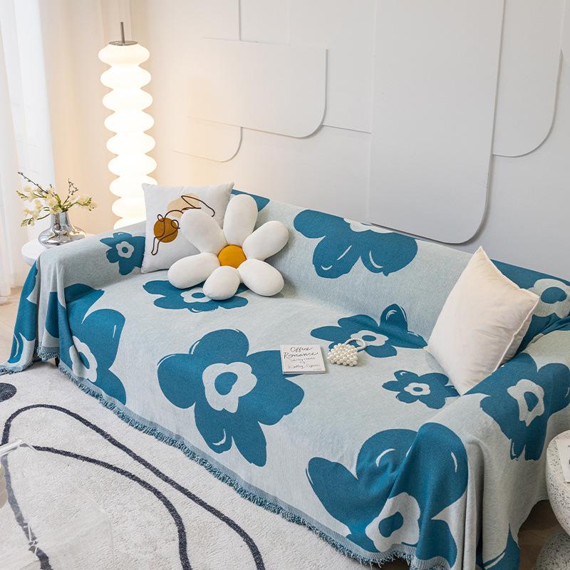Sofa Cover Cloth Anti-Scratching All-Inclusive Four Seasons Universal Backrest Towel Sofa Cover Ins Style Universal Sofa Towel Cover Blanket