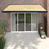 VidaXL Retractable Awning Yellow and White 3x2.5 M Fabric and Aluminum 3154606