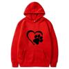 2025 spring and autumn men's black cat claw love couple shirt hooded sweater direct supply one piece hair