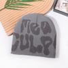 Hip Hop Letter Y2k Beanie Hat With Warm Acrylic Fabric For Streetwear And Fall Outdoor Activities