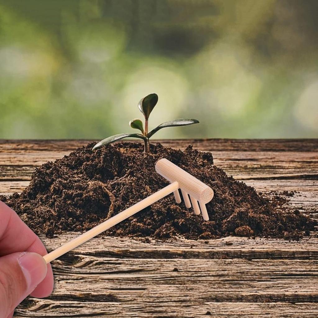 Sewroro Mini Zen Sand Rakes Miniatures 48 Pcs Zen Rake Mini Zen Garden Rakes Meditation Sand Desktop Sand Box Accessories Garden Rake Dining Table